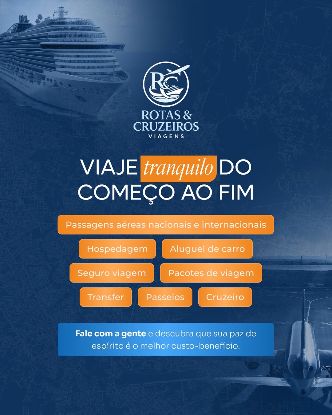 Tranquilidade do planejamento ao retorno